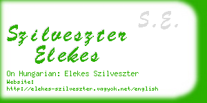 szilveszter elekes business card